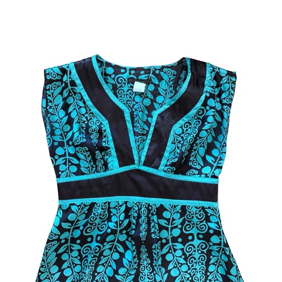 Vtg 90s Satin Babydoll Dress Sz S Empire Waist Mini Boho Y2K Silky Party‎ - Picture 2 of 6